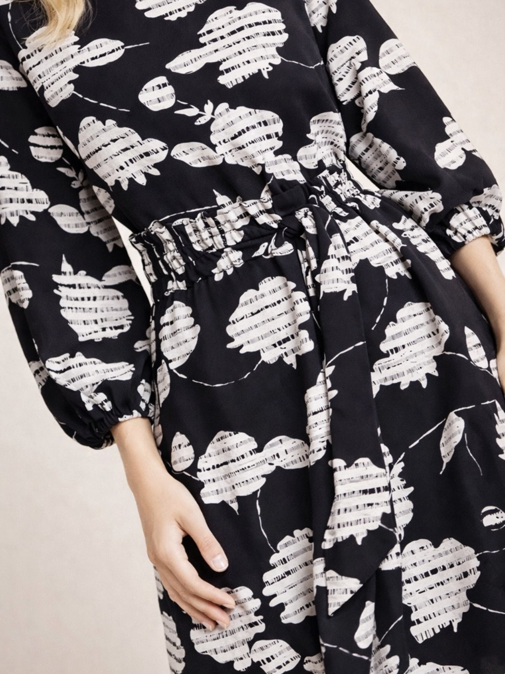 The Odells from Anthropologie Elegant Belted Printed Dress (160) - Picture 3 of 13